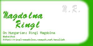 magdolna ringl business card